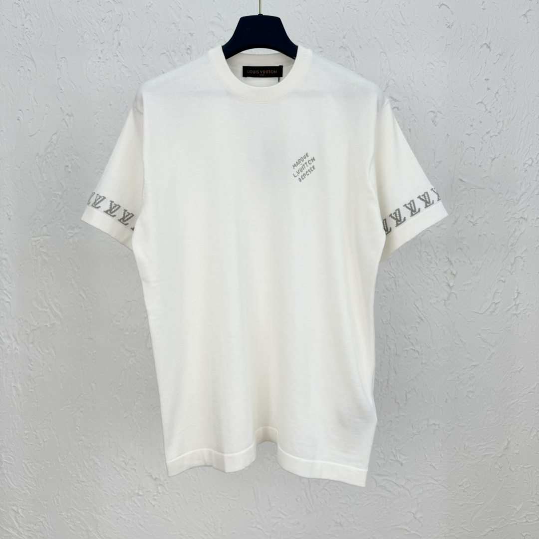 激安 ルイヴィトンtシャツ レディーススーパーコピー プリント トップス 半袖  純綿 ホワイト_1