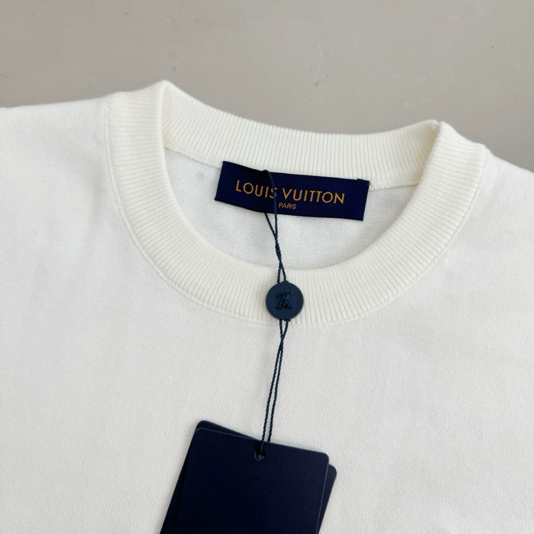 激安 ルイヴィトンtシャツ レディーススーパーコピー プリント トップス 半袖  純綿 ホワイト_5