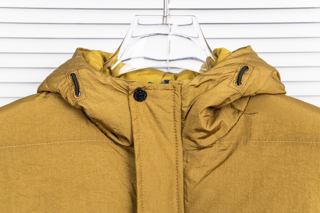 stone island ダウン ジャケットコピー トップス 保温 ふんわり 厚い アウター イエロー_4