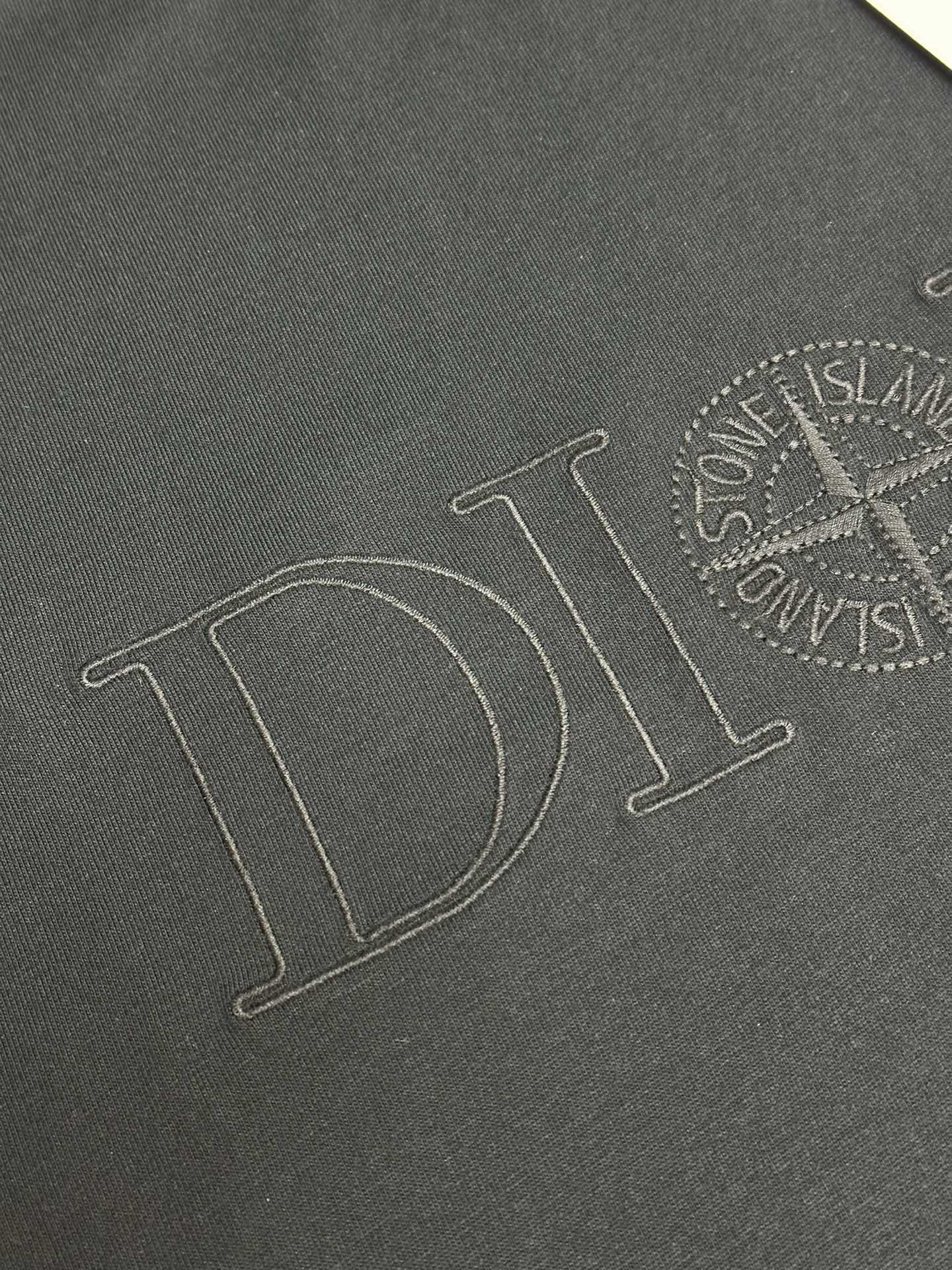 ストーン アイランド t シャツスーパーコピー トップス 半袖 Dior & Stone Islandコラボ 純綿 ブラック_7