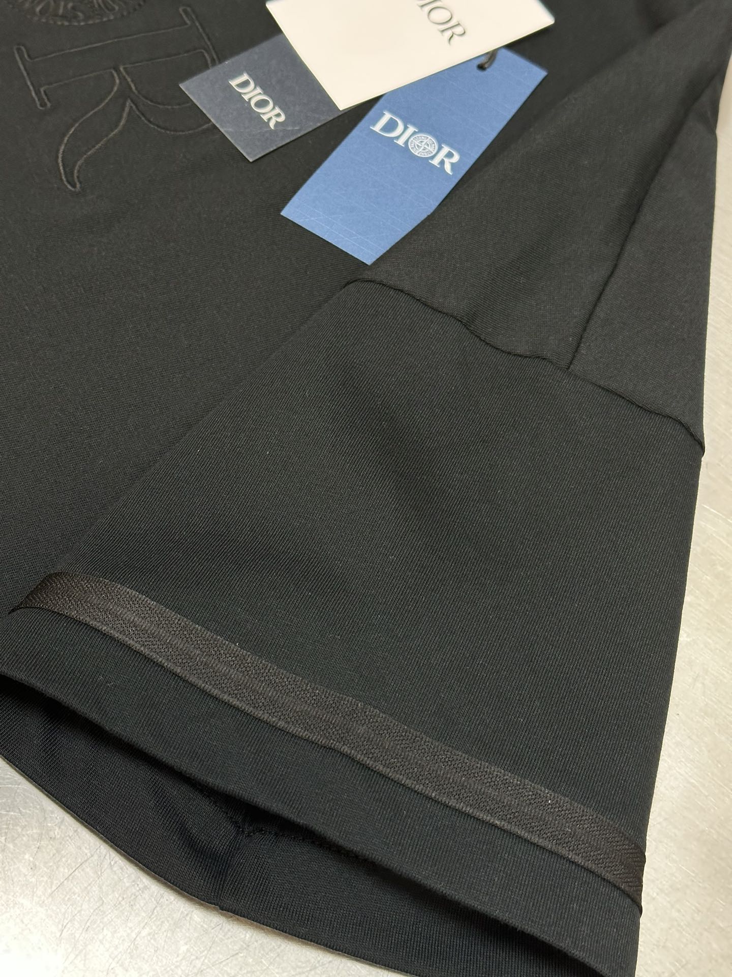 ストーン アイランド t シャツスーパーコピー トップス 半袖 Dior & Stone Islandコラボ 純綿 ブラック_8