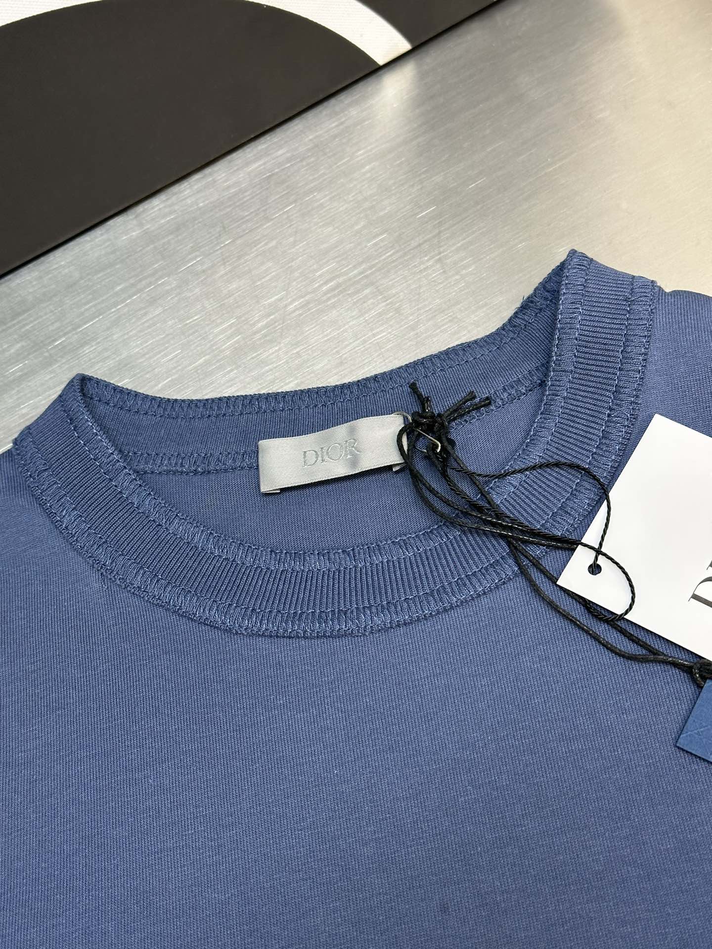 ストーン アイランド ロング t シャツ偽物 トップス 半袖 Dior & Stone Islandコラボ 純綿 ブルー_5