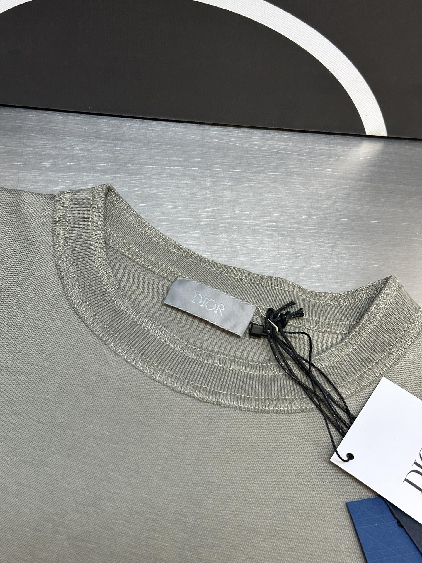 メンズ ストーン アイランド t シャツコピー トップス 半袖 Dior & Stone Islandコラボ 純綿 グレイ_4