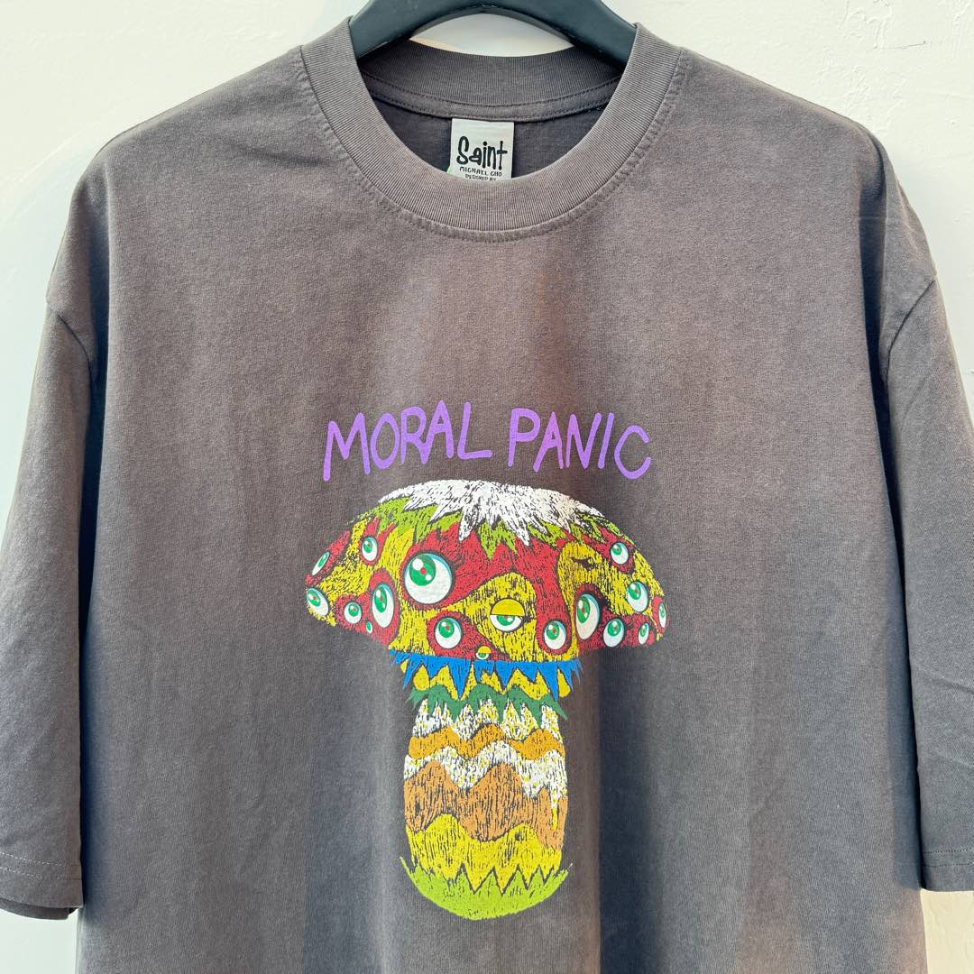 セイントマイケル ロンtコピー SM*Takashi Murakamiコラボ トップス 半袖 Ｔシャツ 77458CH 純綿 グレイ_3