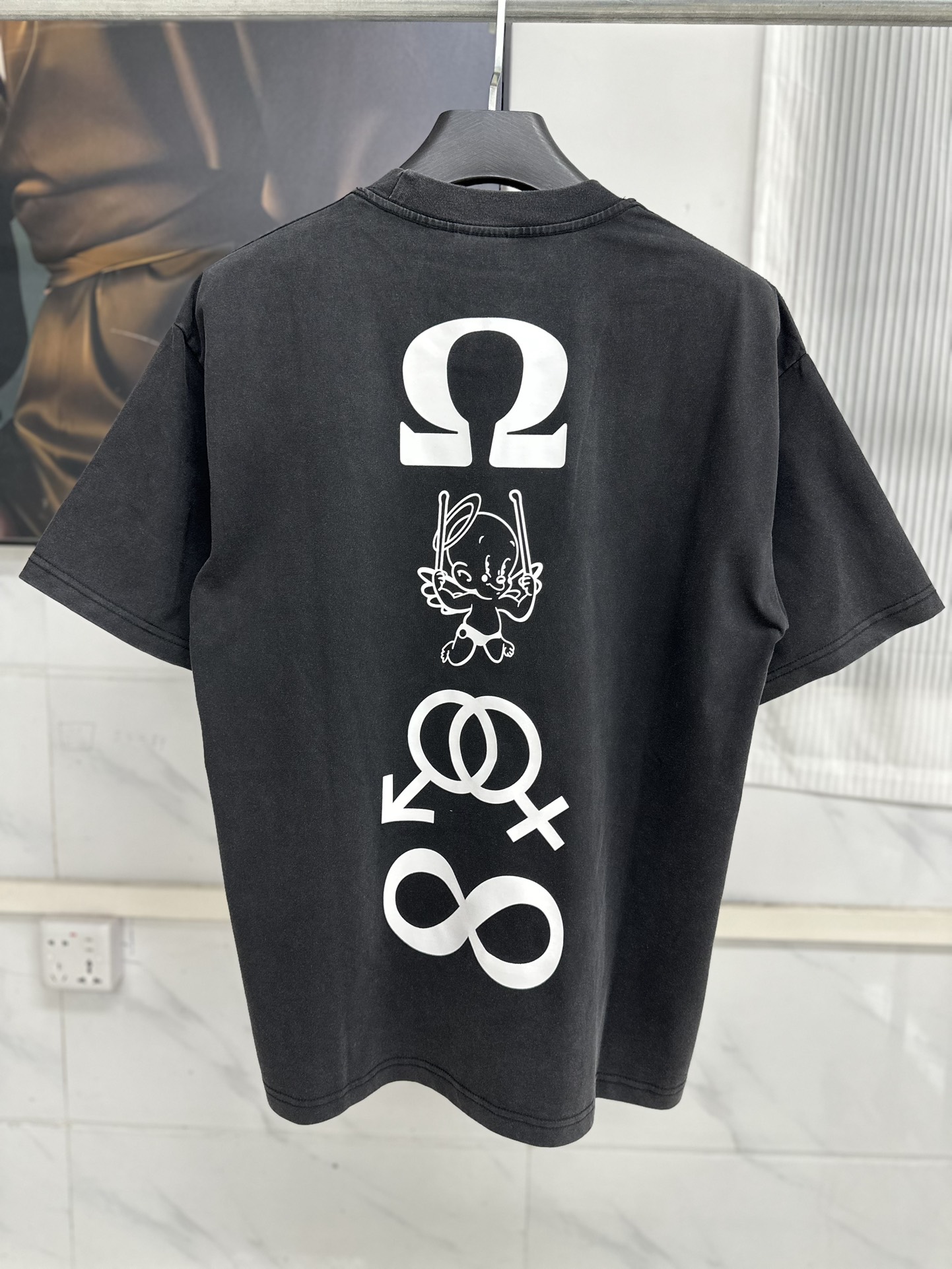 人気セントマイケルサイズ感スーパーコピー 綿 トップス 半袖 Ｔシャツ VT9154 プリント ブラック_18
