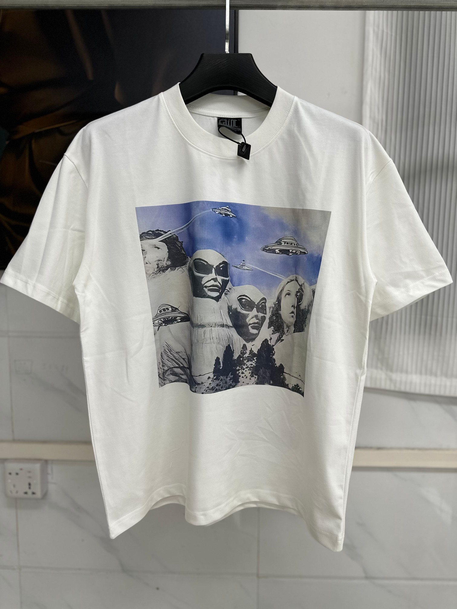 ドライな肌触り  セントマイケル tシャツ メルカリ偽物 100％綿 トップス 半袖 VT9132 プリント ホワイト_15