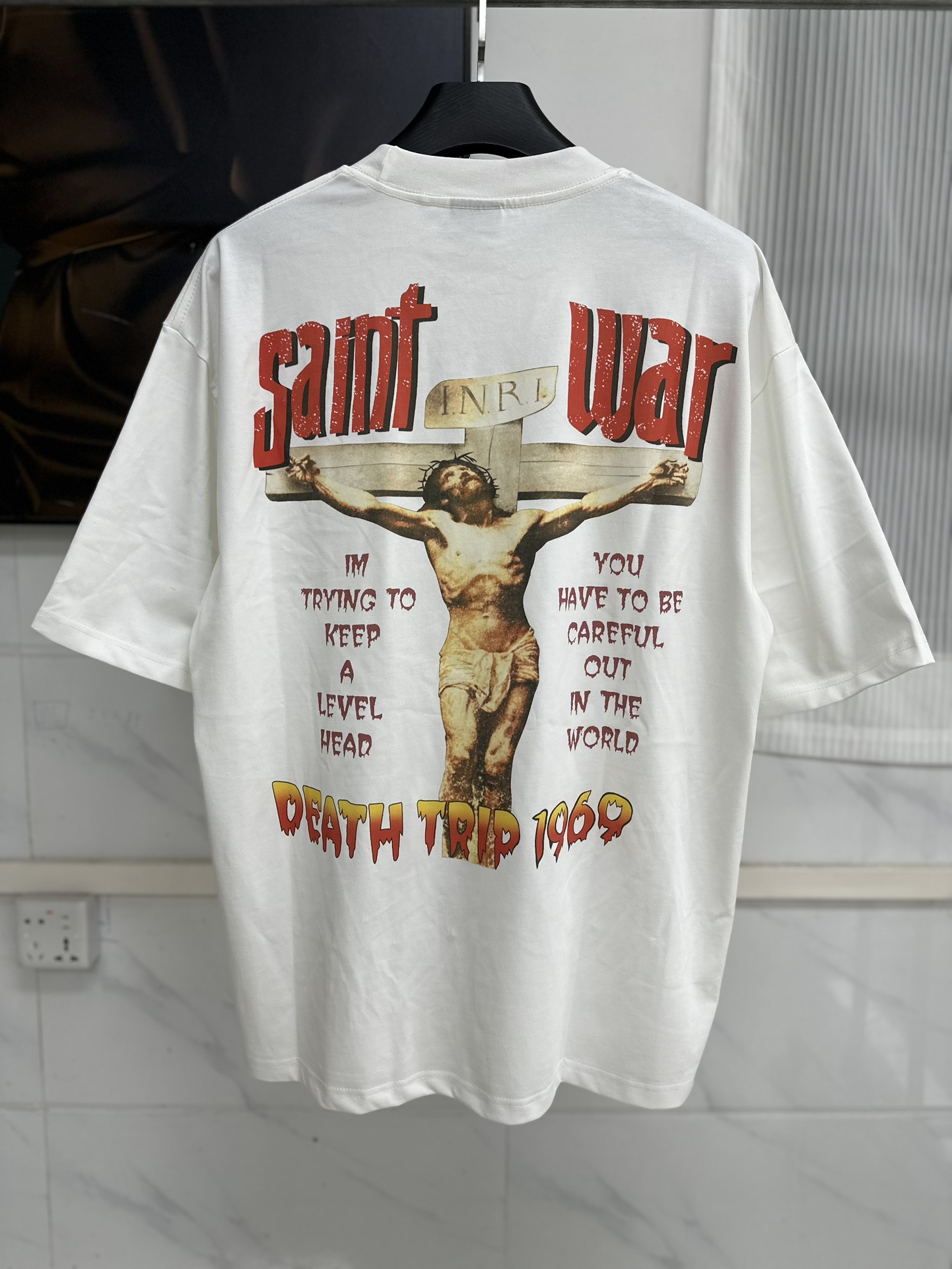 抗菌防臭 セントマイケル tシャツ 元ネタコピー 100％綿 トップス 短袖 VT9134 プリント ホワイト_16