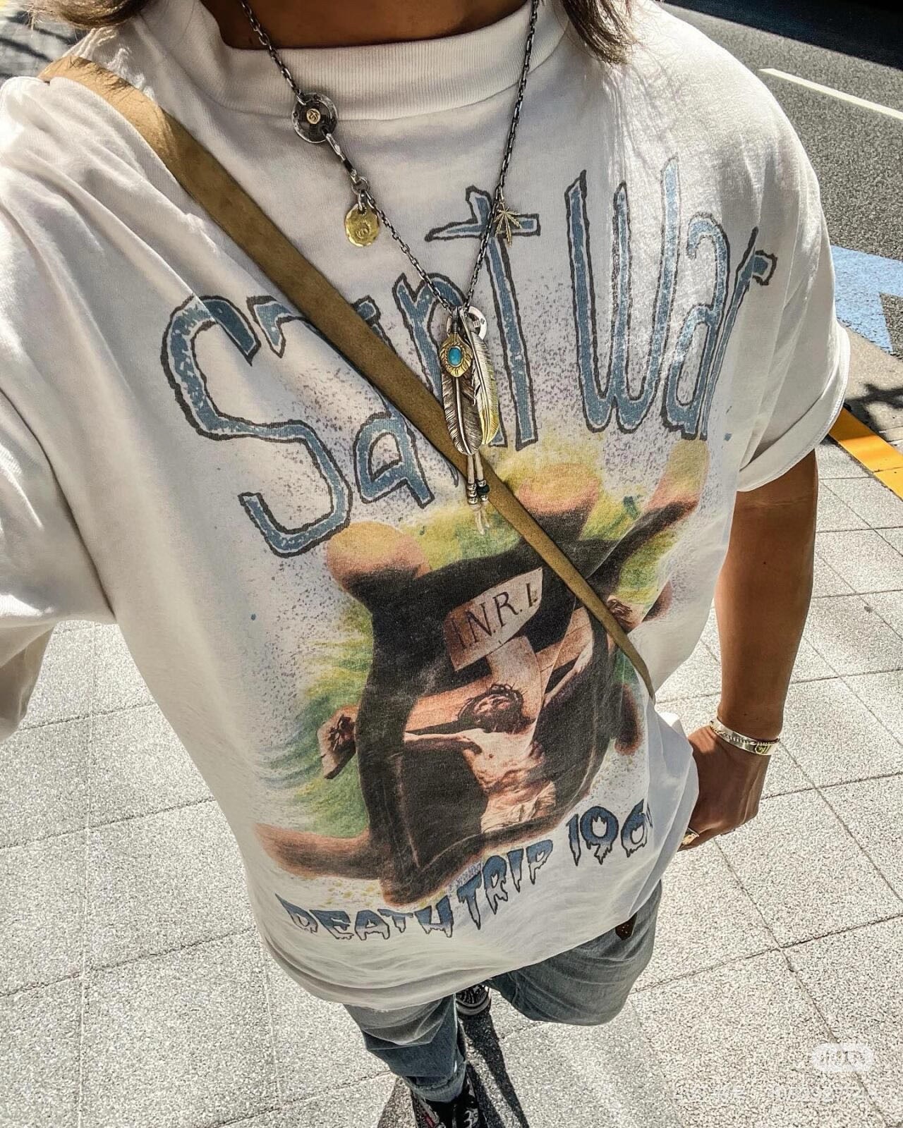 抗菌防臭 セントマイケル tシャツ 元ネタコピー 100％綿 トップス 短袖 VT9134 プリント ホワイト_22