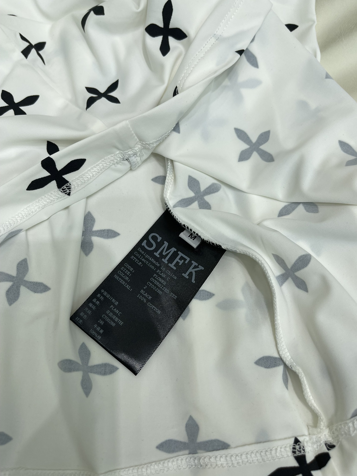 SMFK tシャツヤーン 専門店スーパーコピー100%綿 トップス 長袖 シンプル ゆったり プリント ホワイト_8