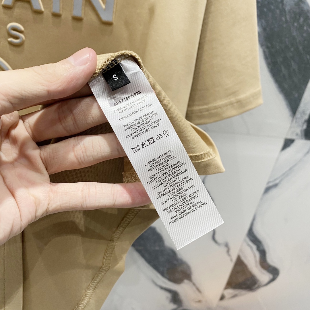 バルムンク tシャツコピー シンプル  純綿ティシャツ 柔軟 プリント トップス 半袖  カジュアル ブラウン_9