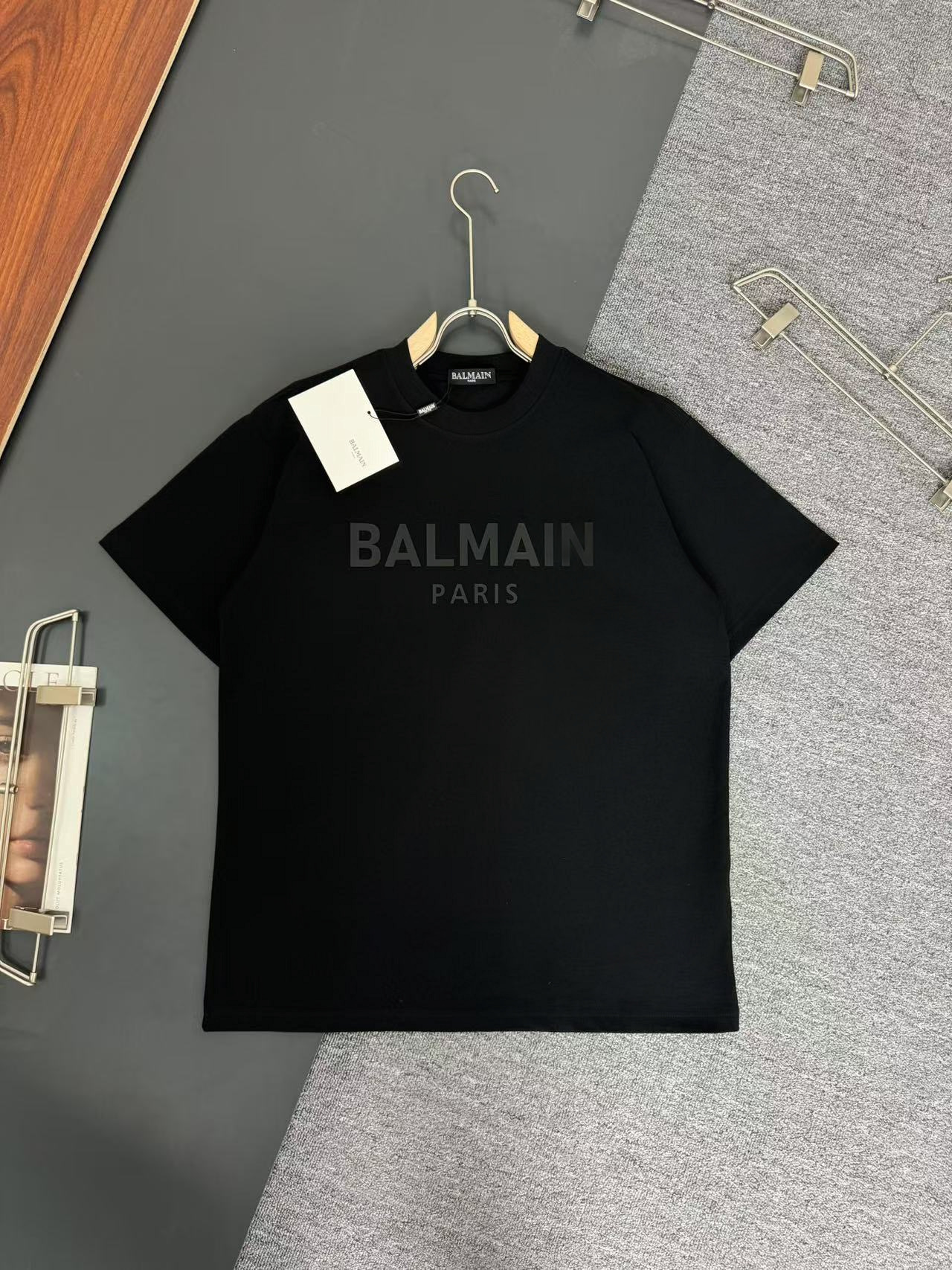 人気商品 バルマン tシャツ キッズスーパーコピー トップス 半袖 純綿ティシャツ 柔軟 プリント  カジュアル ブラック_1