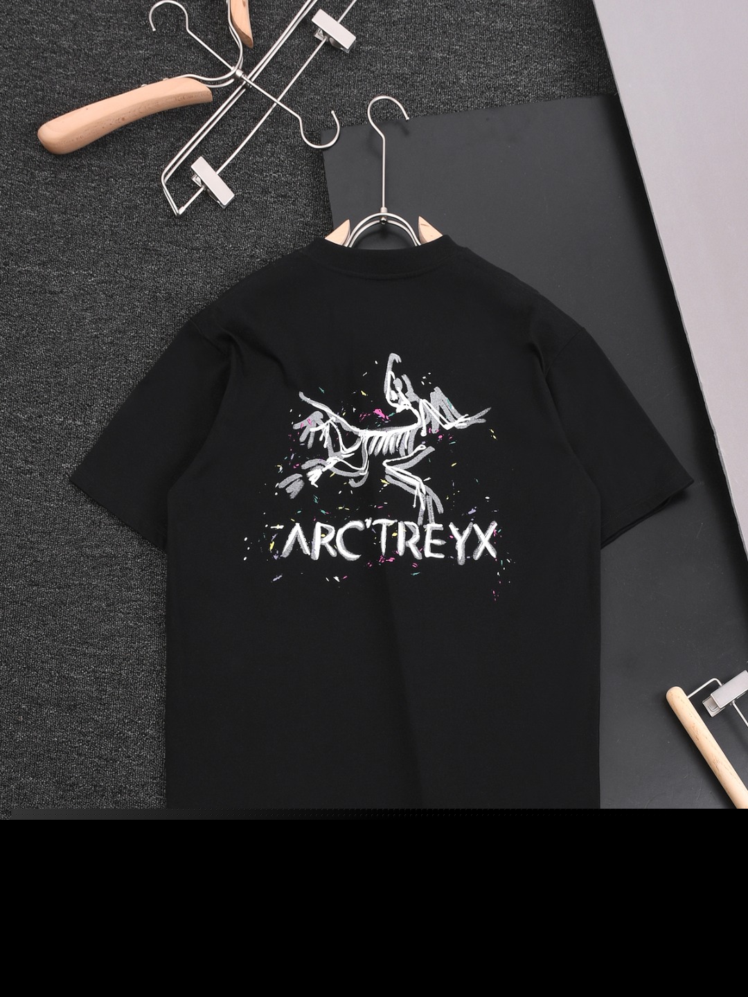 arc teryx スプリット t シャツコピー 抗菌防臭 トップス 純綿 シンプル 短袖 柔らかい 男女兼用 ブラック_2