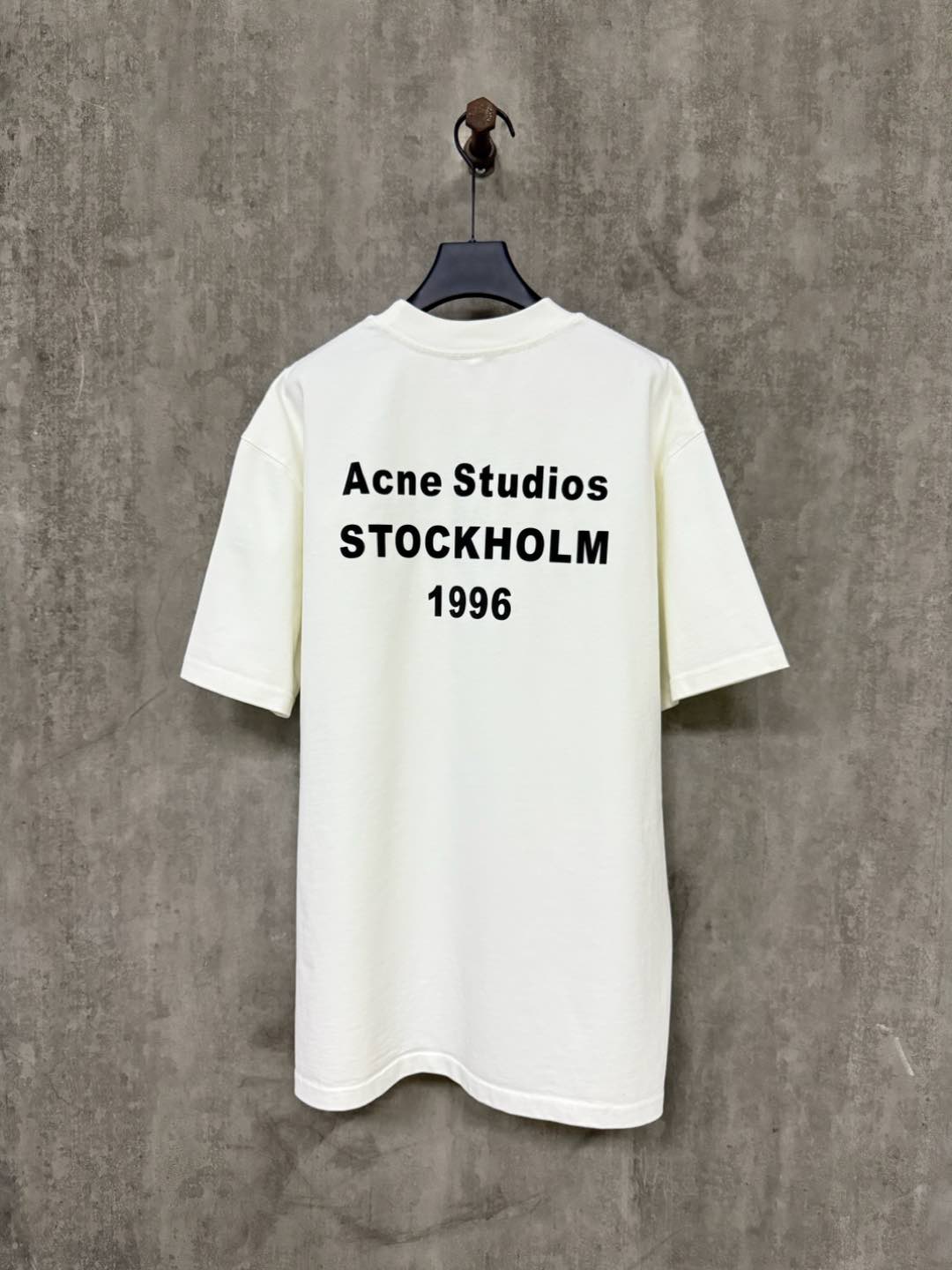 アクネストゥディオズ tシャツスーパーコピー 純綿 トップス 短袖 プリント 通気性いい ホワイト_2