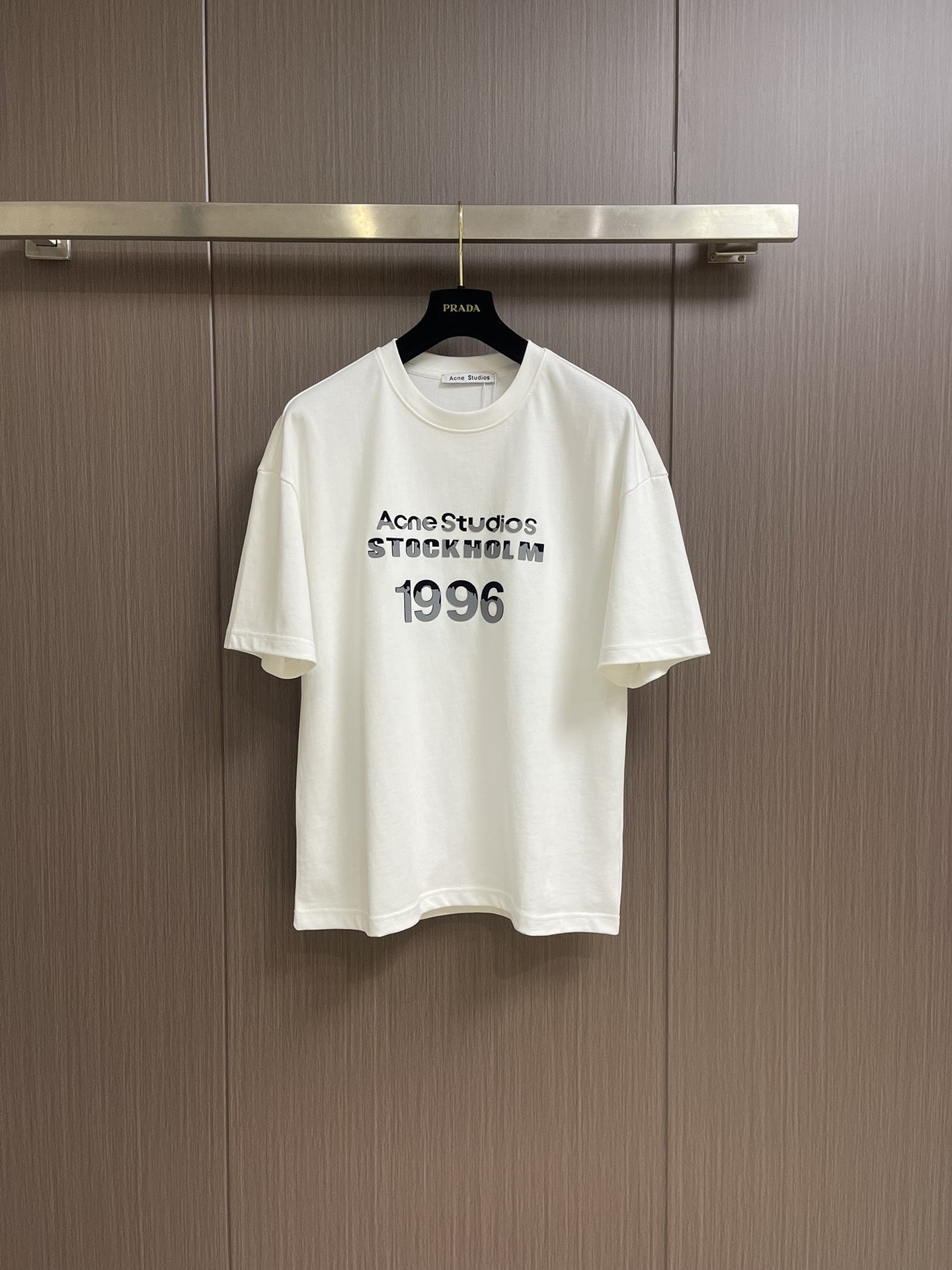 高品質 アクネストゥディオズ ロゴt偽物 純綿Tシャツ 半袖 トップス ロゴプリント ホワイト_1