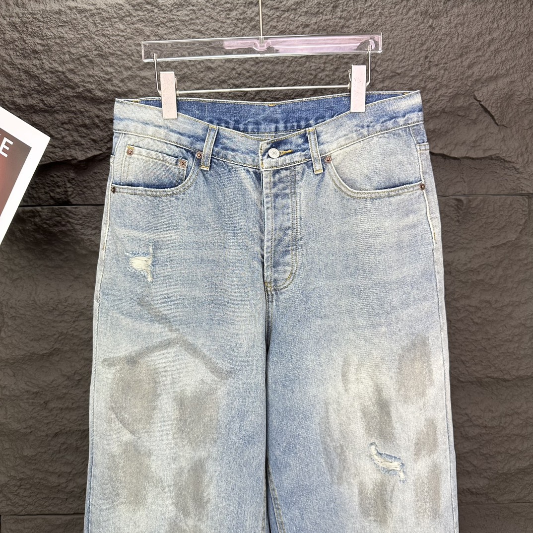 特別価格アイテム アクネストゥディオズ パンツ メンズ偽物 ジーンズ デニム 筒形ズボン ゆったり ブルー_9