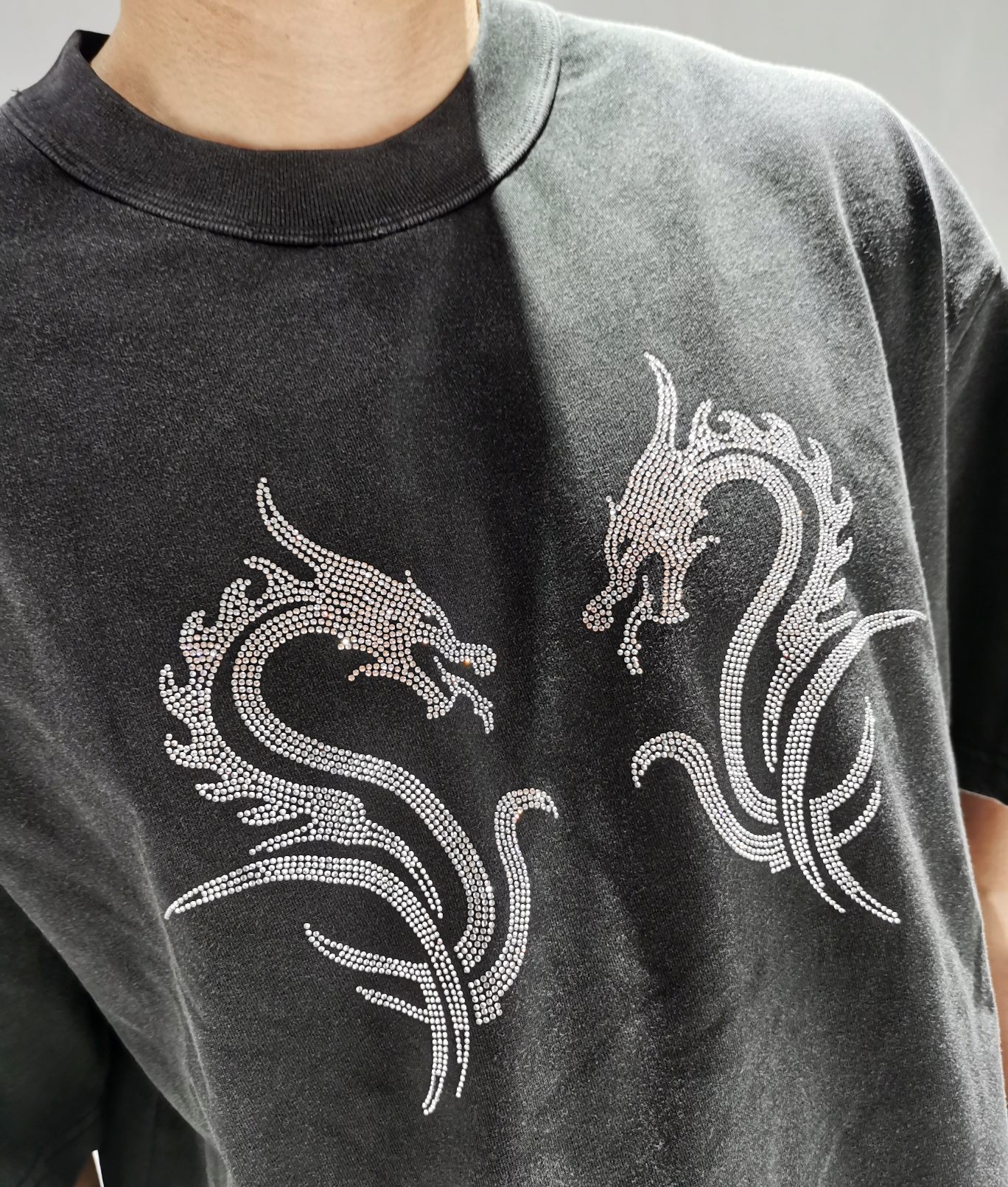 アレキサンダーワン tシャツ レディ偽物 プリント 半袖トップス 純綿 シンプル ブラック_4