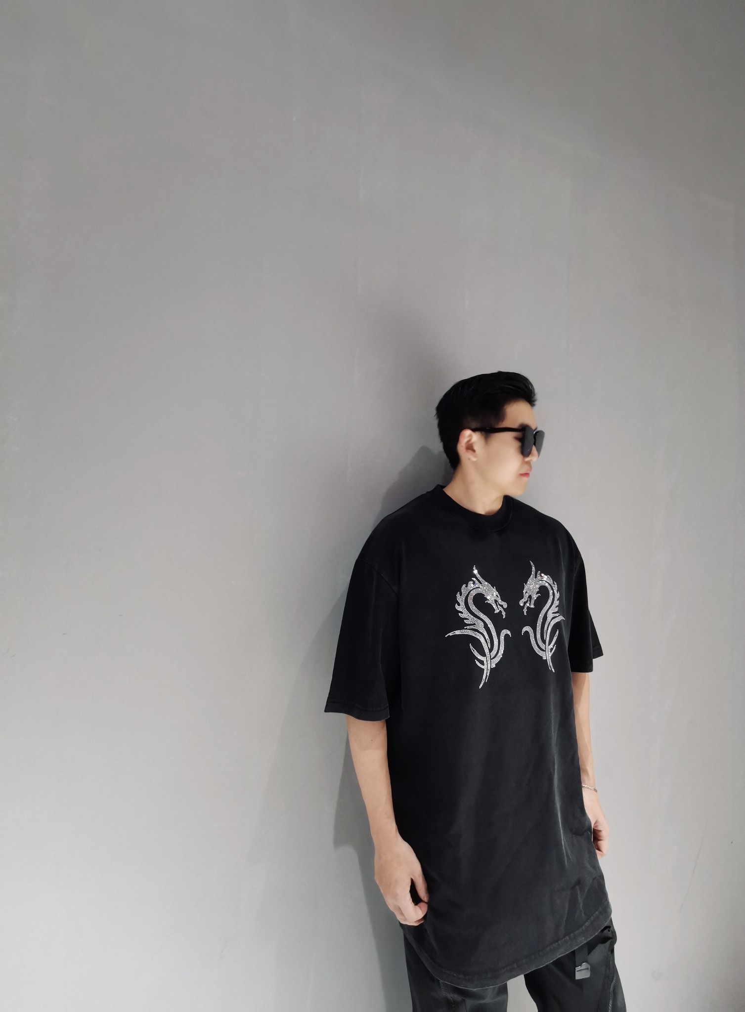 アレキサンダーワン tシャツ レディ偽物 プリント 半袖トップス 純綿 シンプル ブラック_6