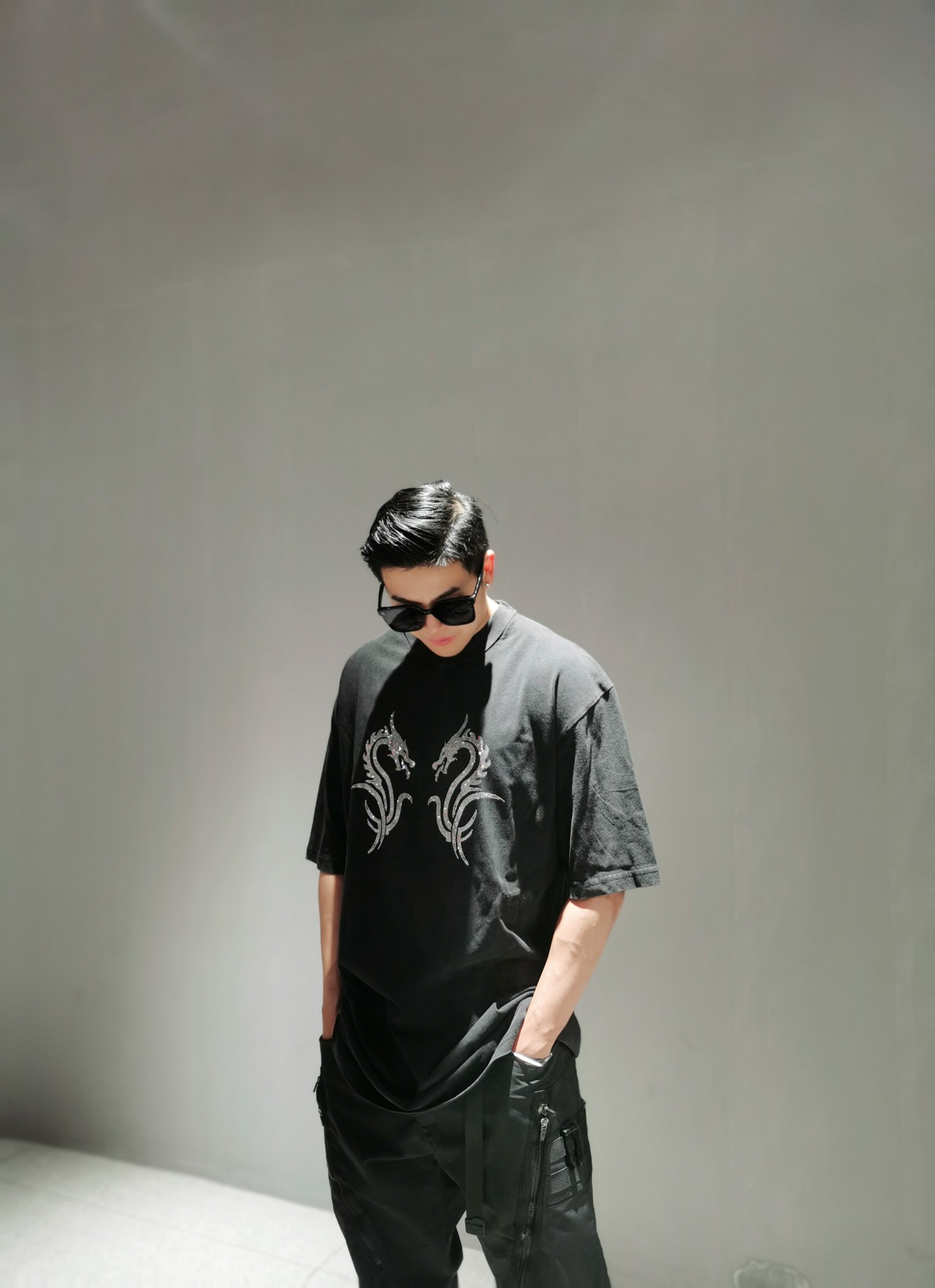 アレキサンダーワン tシャツ レディ偽物 プリント 半袖トップス 純綿 シンプル ブラック_9