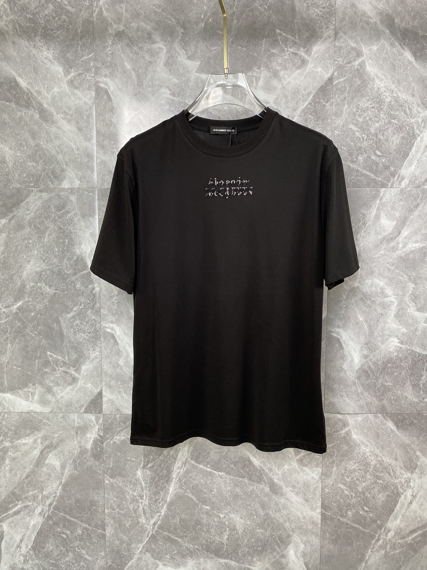 アレキサンダーワン tシャツ サイズコピー 男女兼用 プリント 短袖トップス 純綿 シンプル ブラック_1