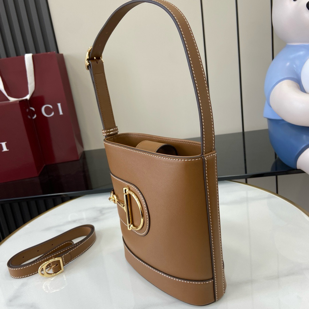 現代感 gucci ショルダー バッグ激安通販 牛革 レザー ハンドバッグ 大容量 ファッション 833665 ブラウン_6
