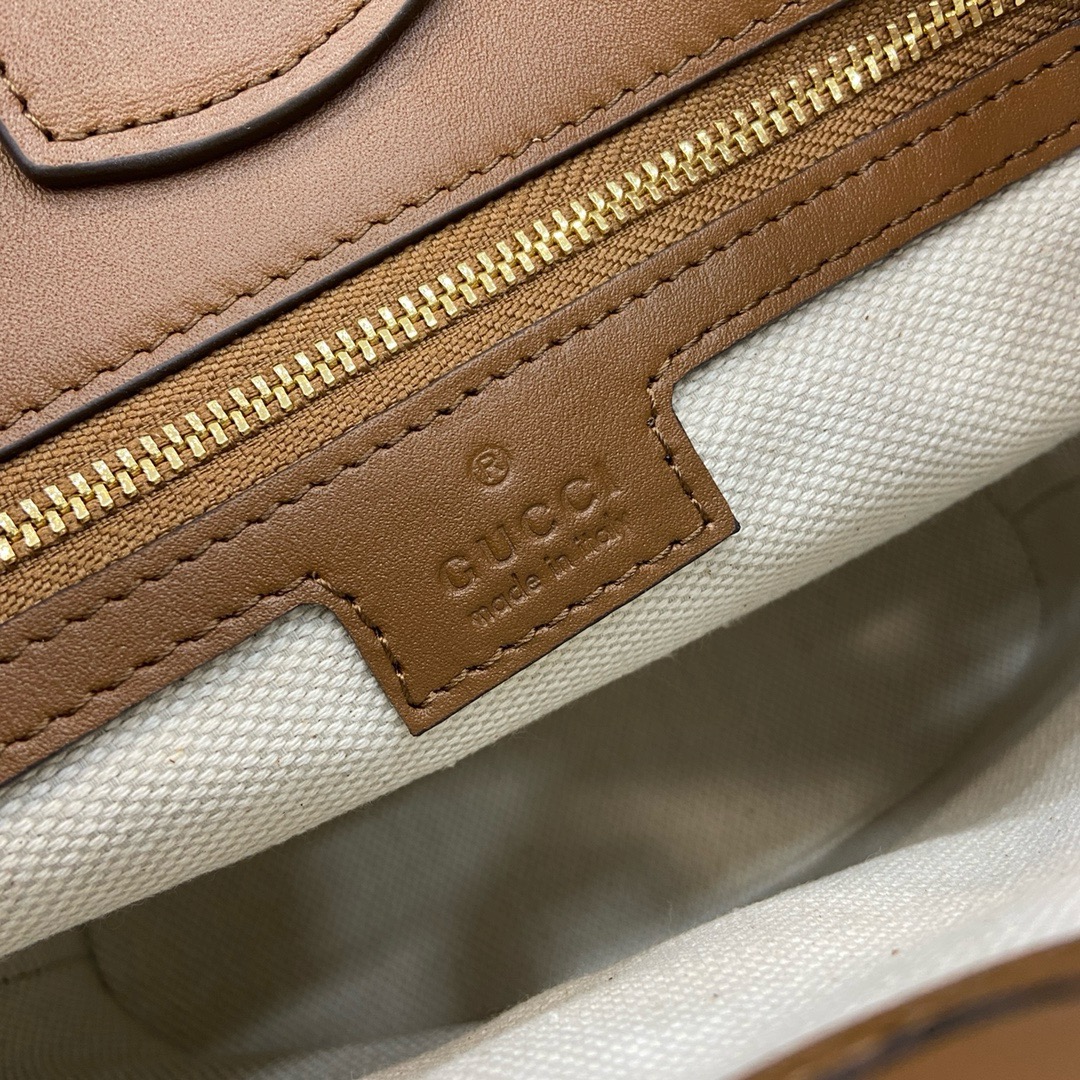 現代感 gucci ショルダー バッグ激安通販 牛革 レザー ハンドバッグ 大容量 ファッション 833665 ブラウン_8
