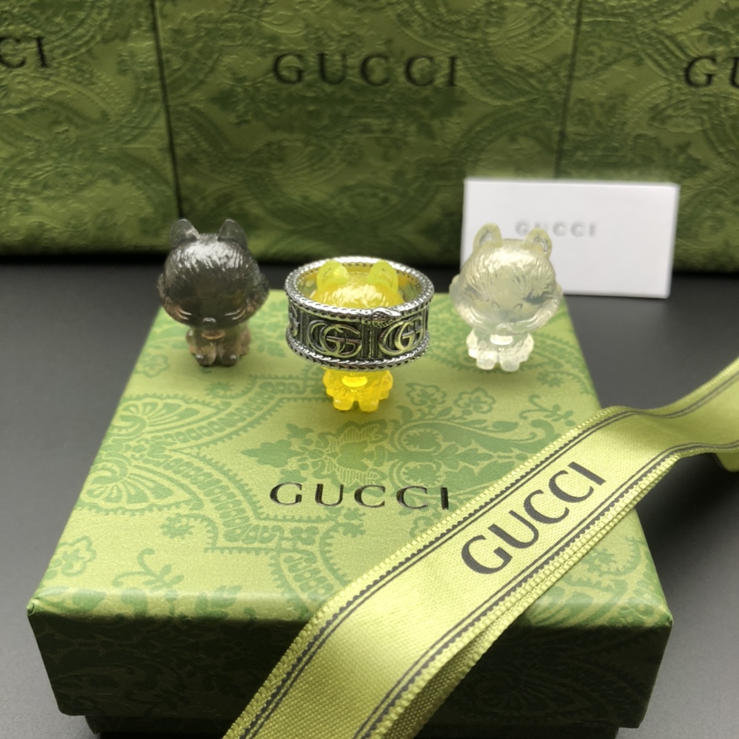 華やかな雰囲気 グッチ指輪コピー 高品質 リンク 精巧な工芸 永遠の愛 シルバー_8