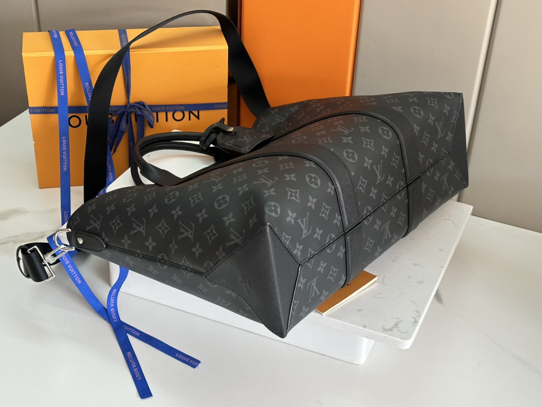 大容量 ルイヴィトン バック 臭い偽物 牛革 レザー ハンドバッグ 優雅レディ M30937 ブラック_4