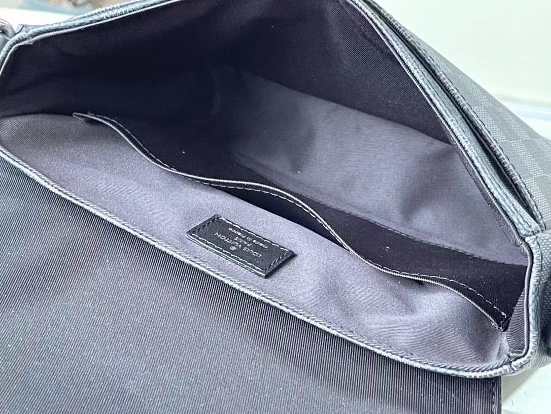 ヴィトン バッグ 黒偽物 ビジネス  斜め掛けバッグ 牛革 レザー 柔らかい 通勤 N42710 ブラック_6