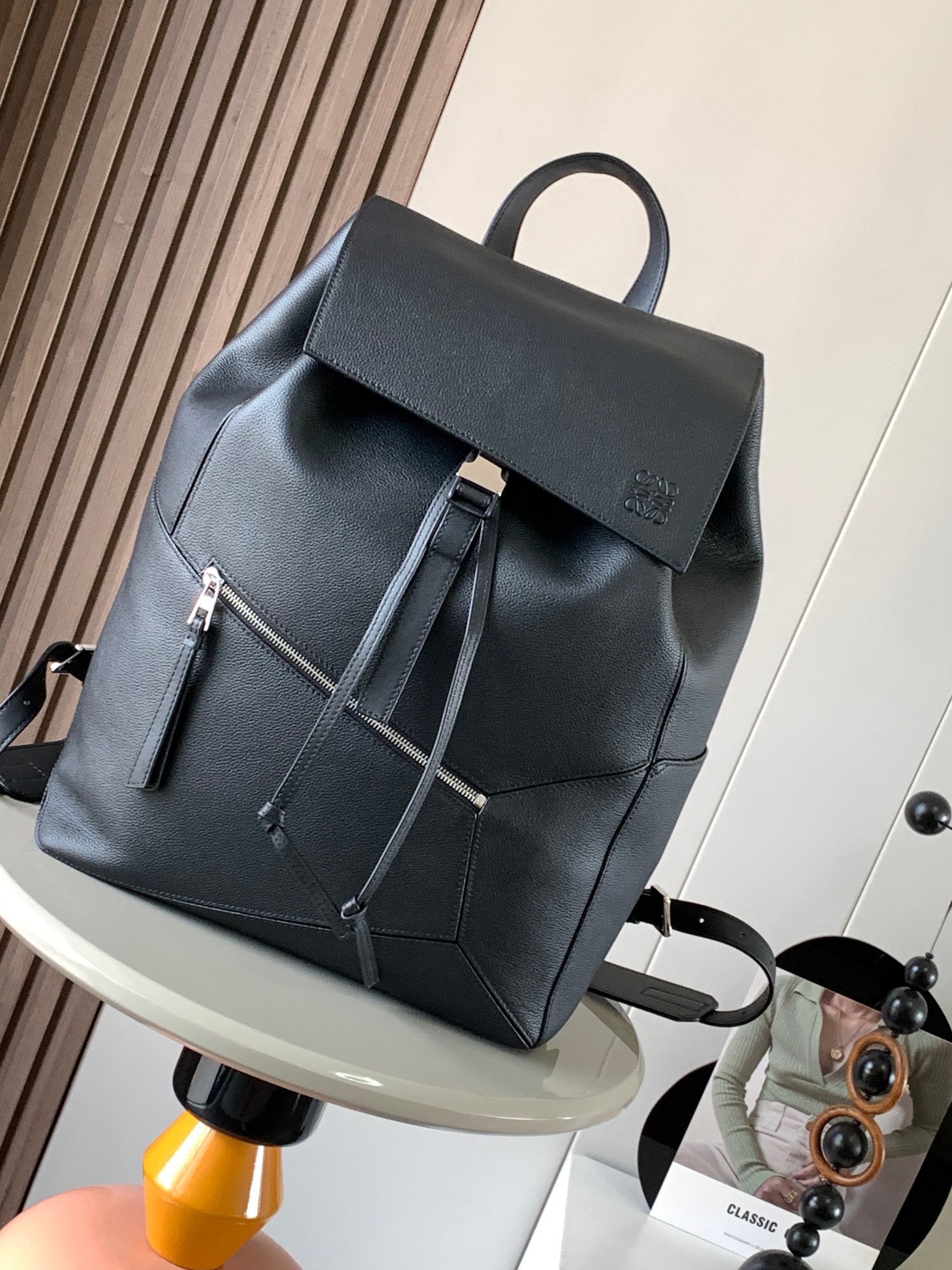 ロエベ バルーン バッグコピー バックバッグ 大容量 旅行バッグ 牛革 レザー 出張用 9031 ブラック_1