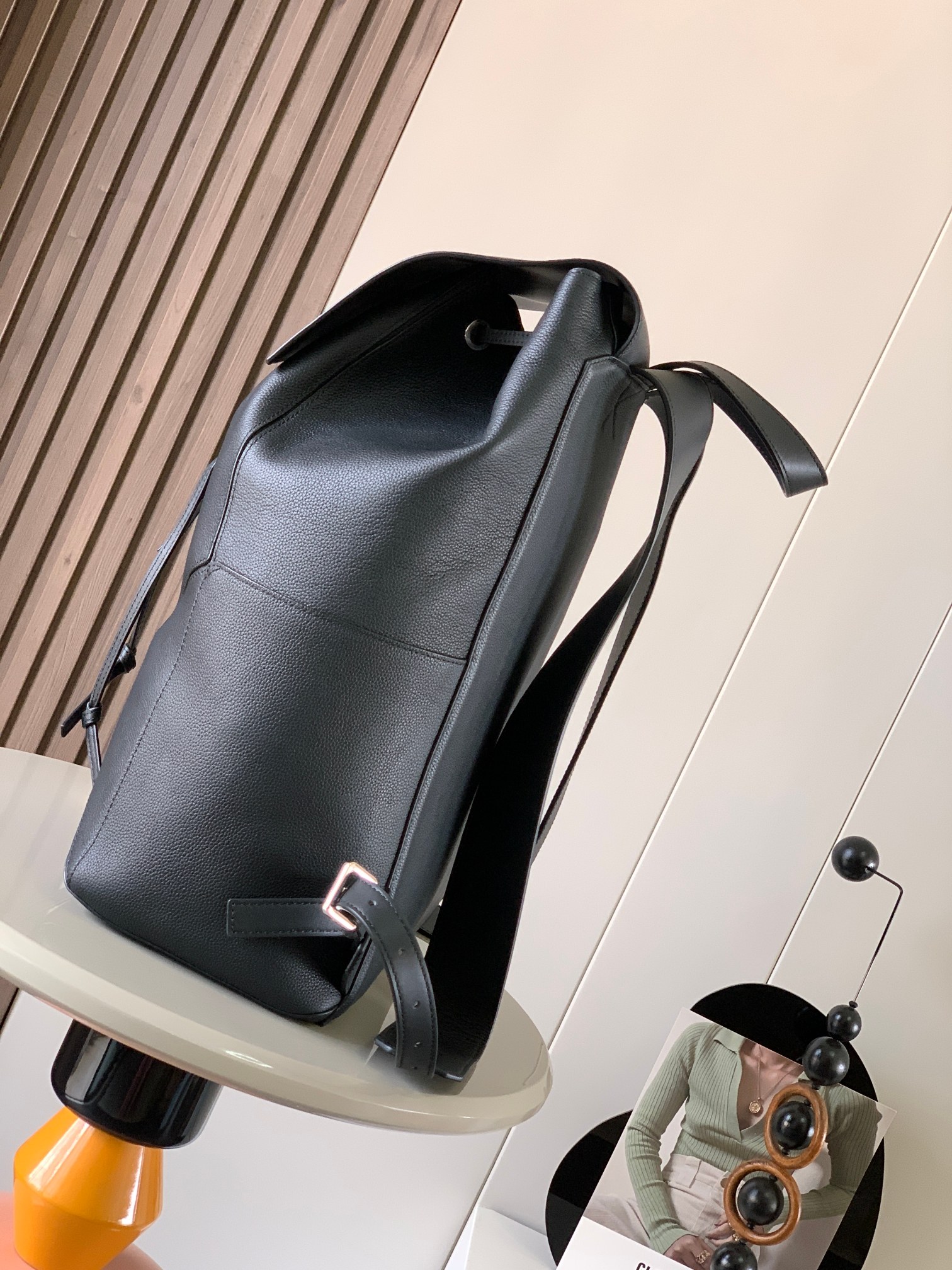 ロエベ バルーン バッグコピー バックバッグ 大容量 旅行バッグ 牛革 レザー 出張用 9031 ブラック_2