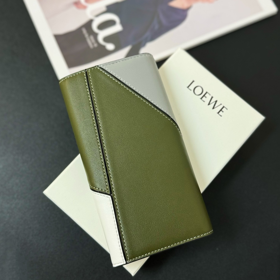 人気流行品 ロエベ財布 インスタ偽物 レザー 牛革 シンプル 長財布 おしゃれ グレー_3