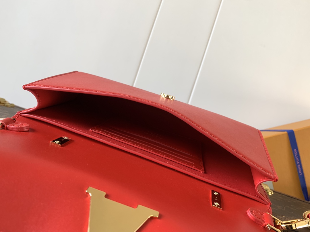 セール開催中 ルイヴィトンカバン赤コピー レザー 優雅 柔らかい ハンドバッグ 斜め掛け可 M12405 レッド_7