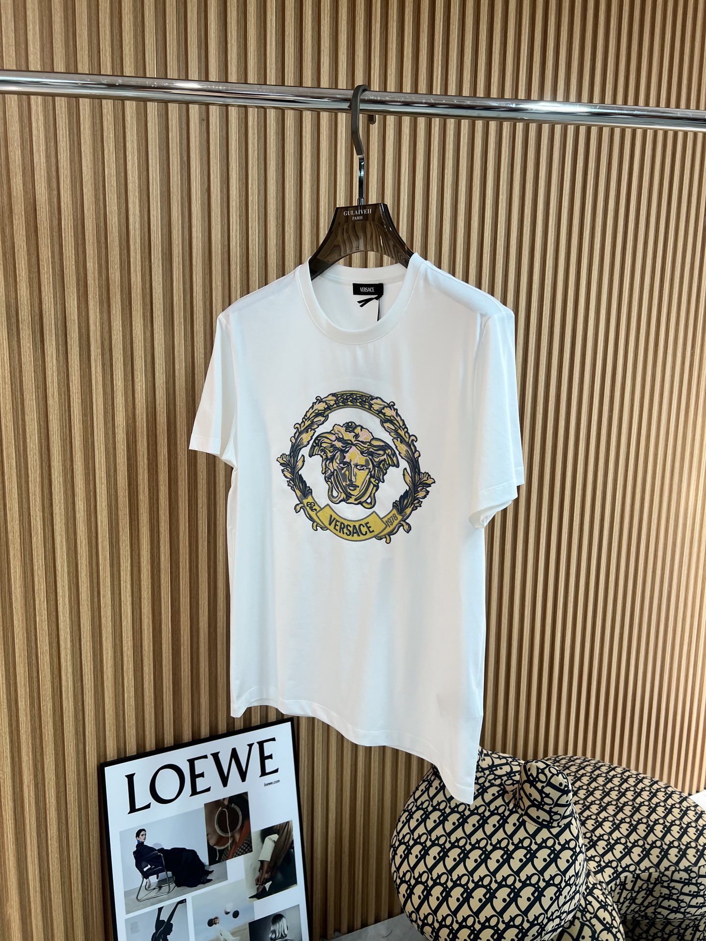 ヴェルサーtシャツ偽物 トップス 綿100% 半袖 プリント 夏服 ファッション感 ホワイト_2