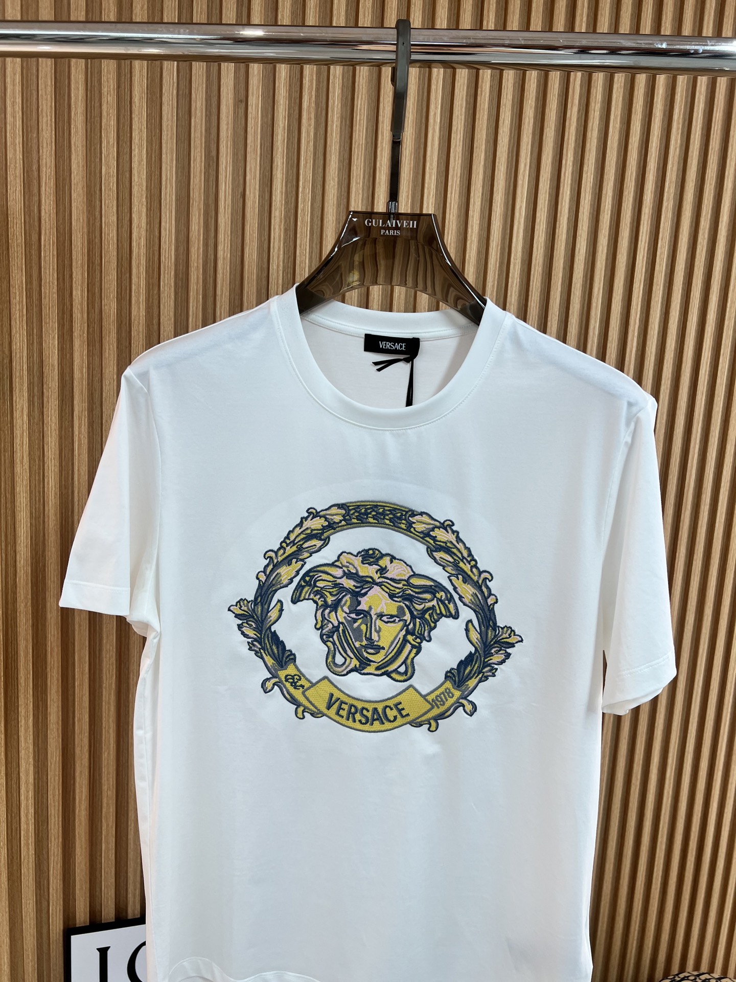 ヴェルサーtシャツ偽物 トップス 綿100% 半袖 プリント 夏服 ファッション感 ホワイト_3