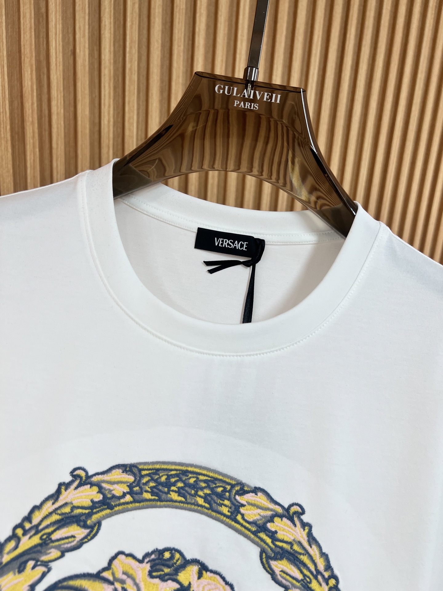 ヴェルサーtシャツ偽物 トップス 綿100% 半袖 プリント 夏服 ファッション感 ホワイト_5