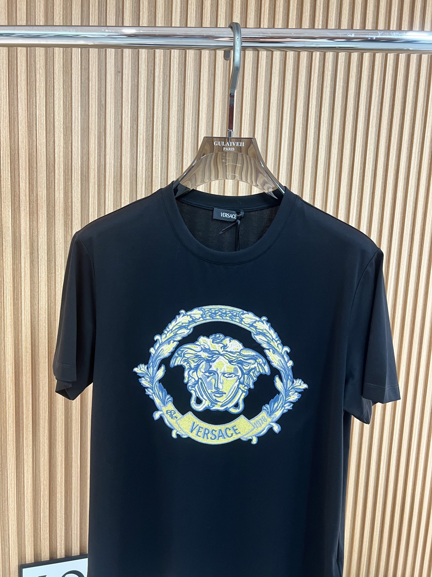 ヴェルサーチェ tシャツ激安通販 トップス 綿100% 半袖 プリント 夏服 ファッション感 ブラック_2