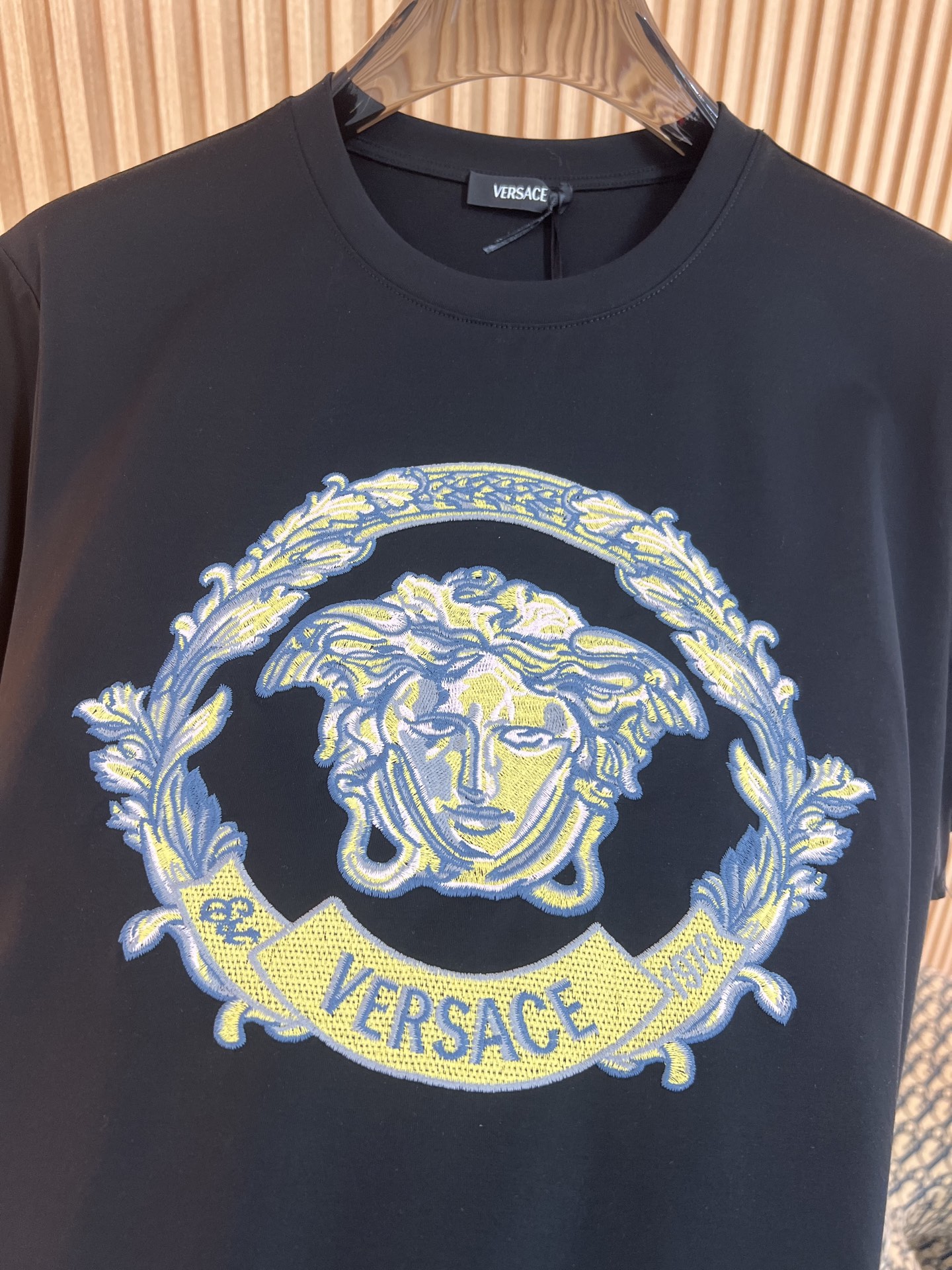 ヴェルサーチェ tシャツ激安通販 トップス 綿100% 半袖 プリント 夏服 ファッション感 ブラック_6