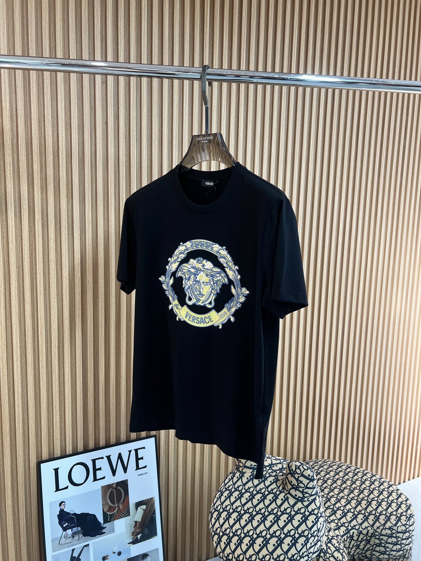 ヴェルサーチェ tシャツ激安通販 トップス 綿100% 半袖 プリント 夏服 ファッション感 ブラック_7