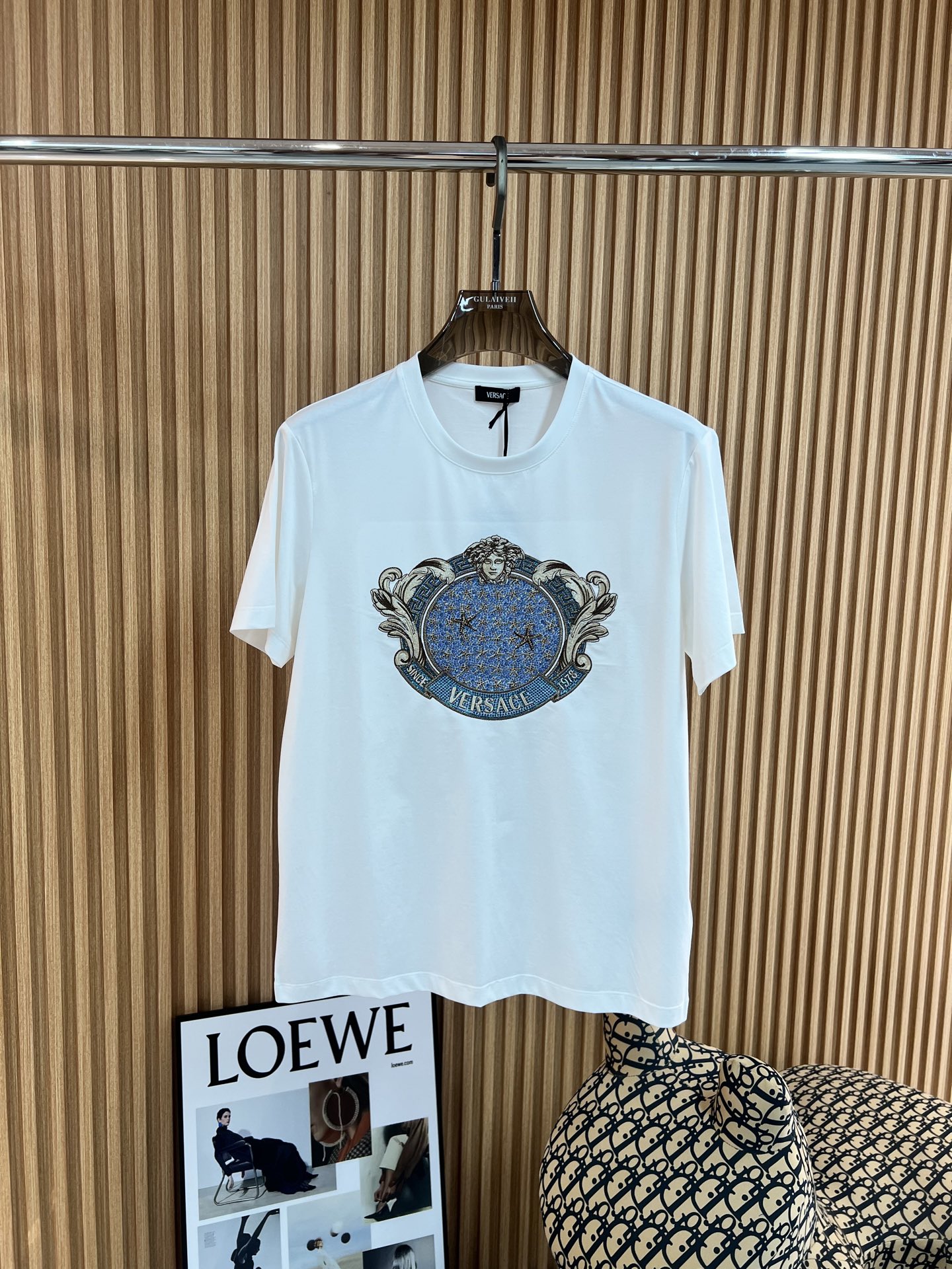 特別価格アイテム ヴェルサーチtシャツコピー トップス 綿100% 半袖 プリント ホワイト_2