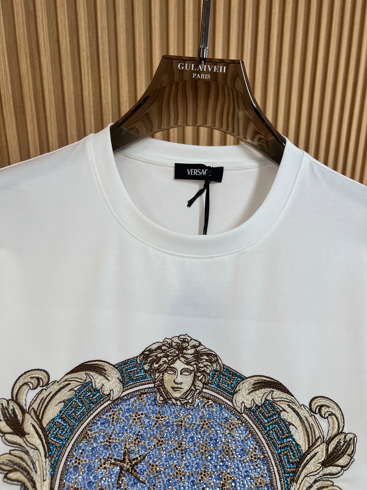 特別価格アイテム ヴェルサーチtシャツコピー トップス 綿100% 半袖 プリント ホワイト_4