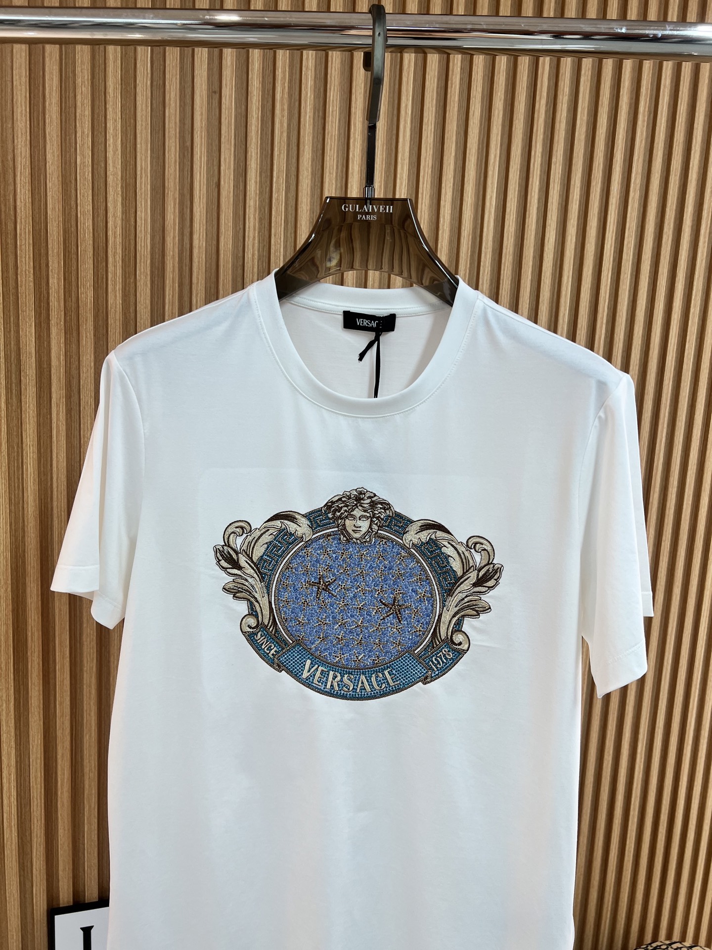 特別価格アイテム ヴェルサーチtシャツコピー トップス 綿100% 半袖 プリント ホワイト_6