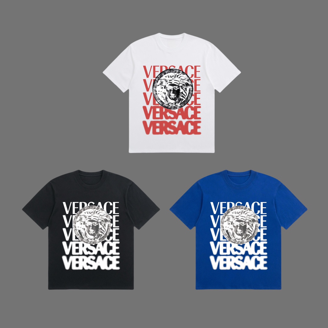 ヴェルサーチ tシャツ 発売スーパーコピー トップス 綿100% 半袖 ゆったり 男女兼用 プリント ホワイト_9