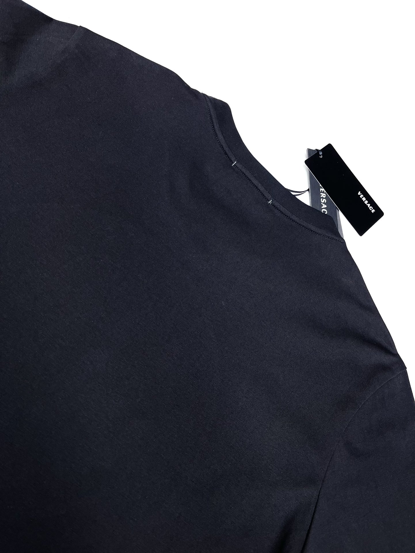 ヴェルサーチ ロングtシャツスーパーコピー トップス 綿100% 半袖Ｔシャツ ゆったり プリント  ブラック_6
