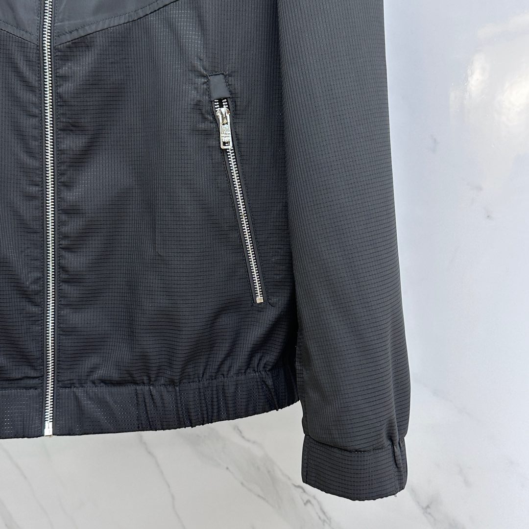 魅力的な prada sports ジャケット激安通販  アウター 防風 トップス フード付き メンズ 軽量 登山 ブラック_5