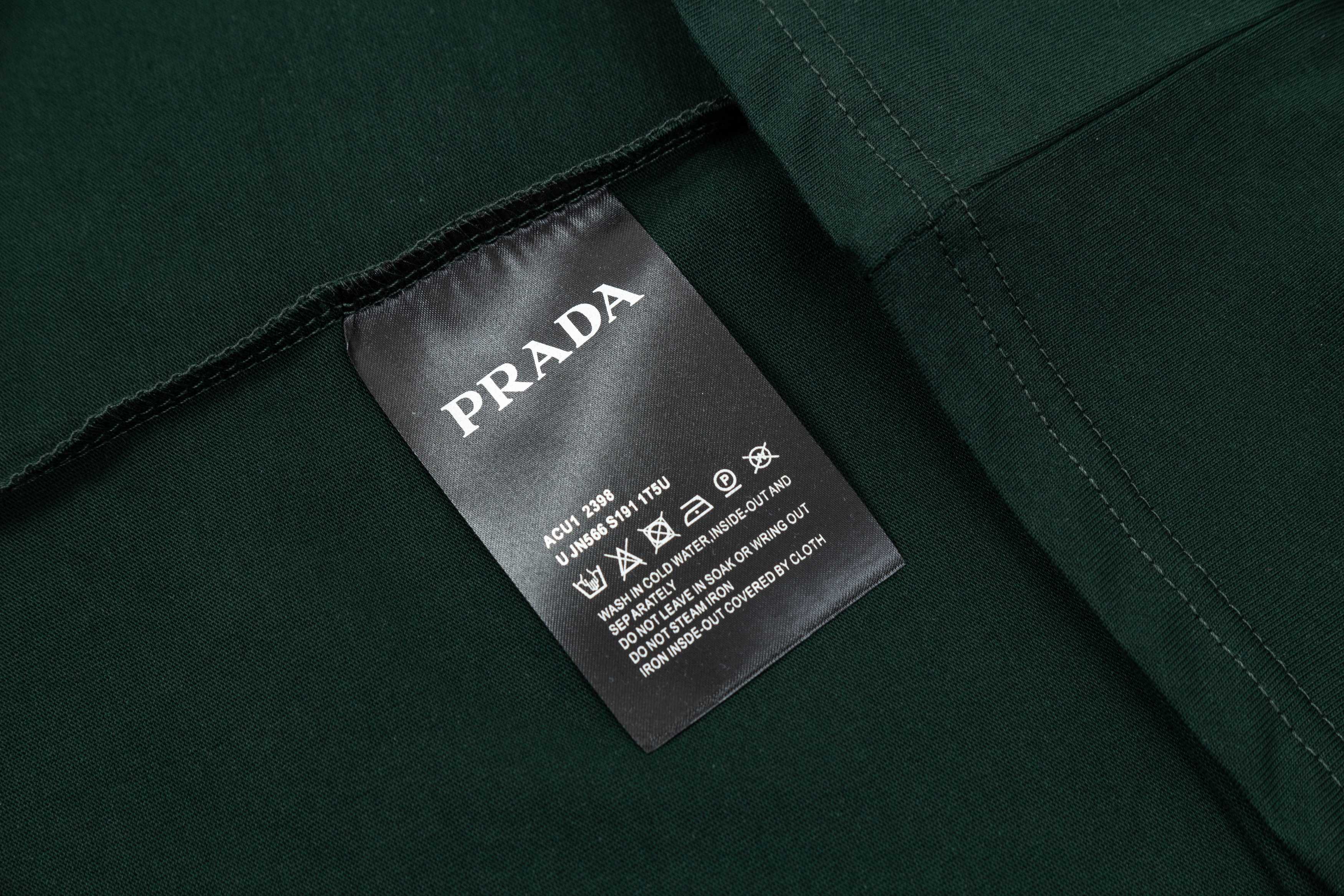 t シャツ メンズ プラダ偽物 人気定番 トップス 短袖Ｔシャツ 純綿 シンプル グリーン_8
