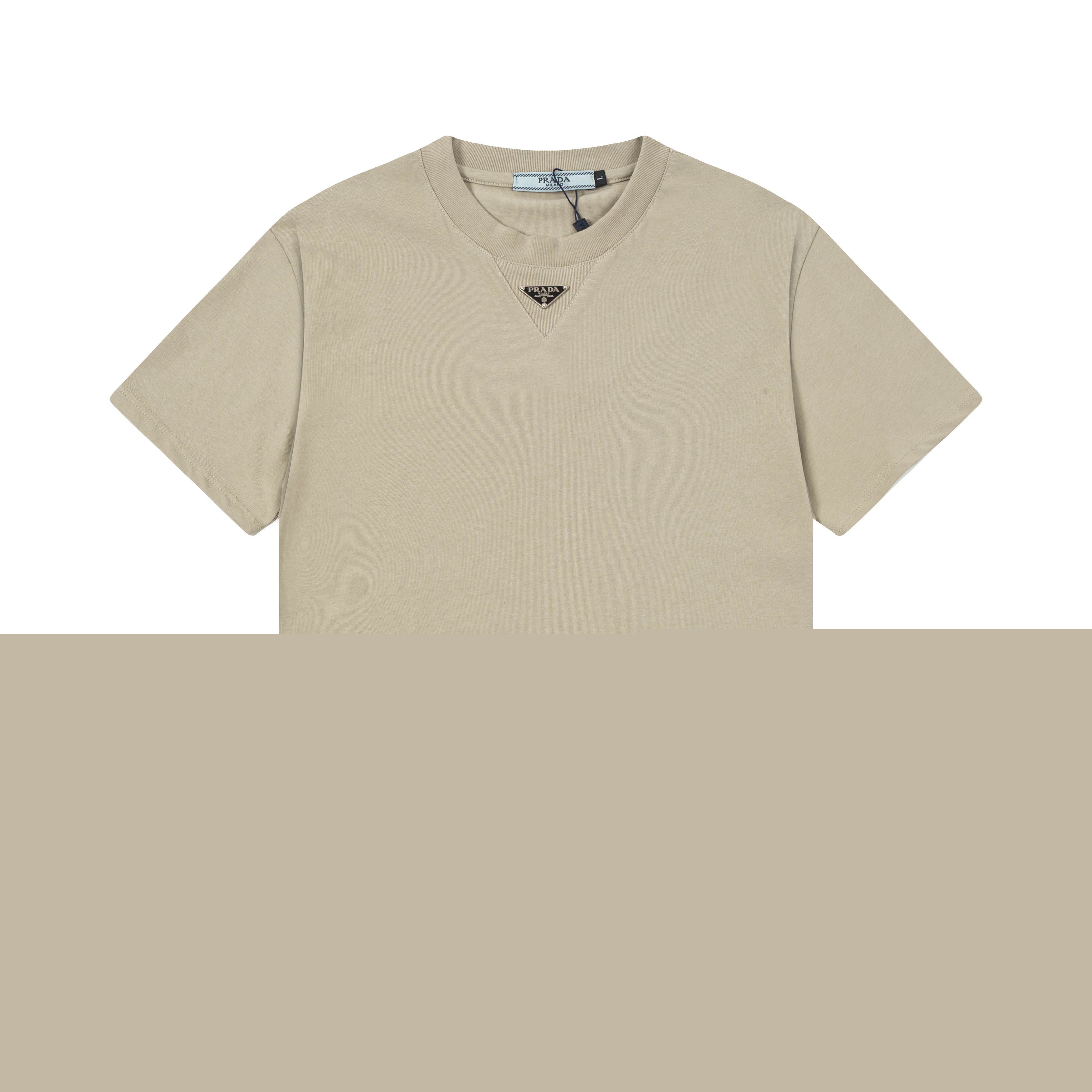 プラダ t シャツ 値段スーパーコピー 人気定番 トップス 短袖Ｔシャツ 純綿 シンプル グレー_2