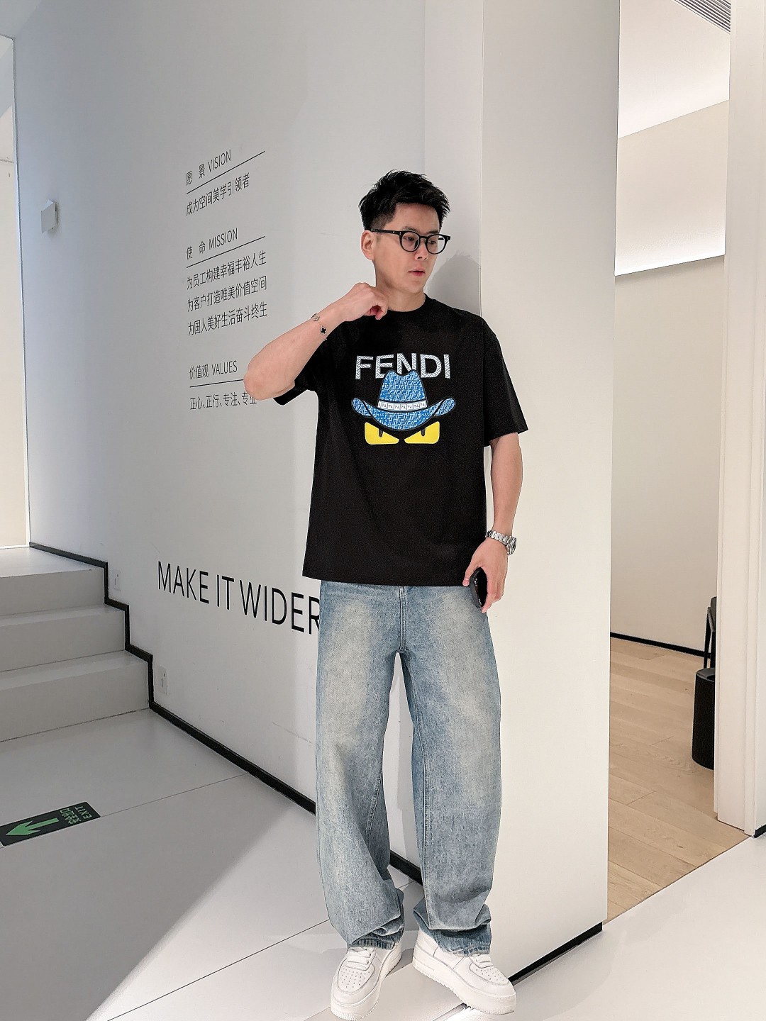 fendi ワイシャツ メンズスーパーコピー 夏服 シンプル  純綿Tシャツ トップス プリント 柔軟 ブラック_6