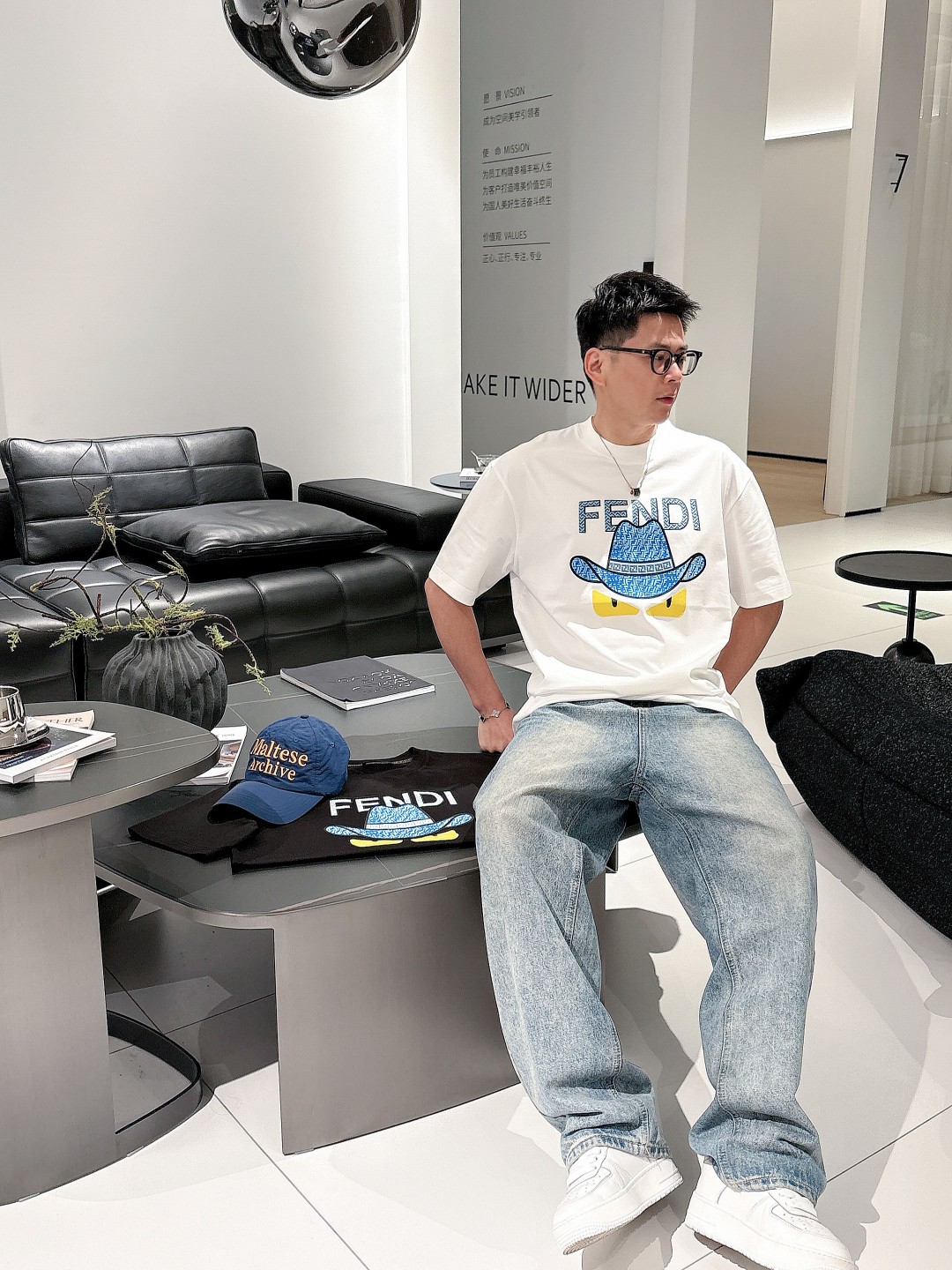fendi ヴェルサーチ t シャツ偽物 シンプル  純綿Tシャツ トップス プリント 柔軟 ホワイト_9