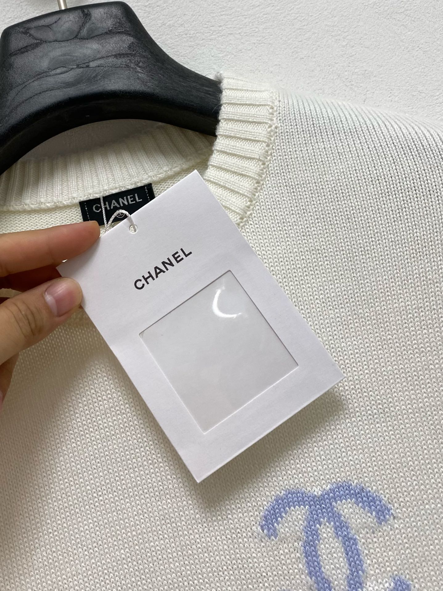 chanel セーター レディース激安通販 ロゴ刺繍 ニット 柔軟 暖かい ゆったり ホワイト_5