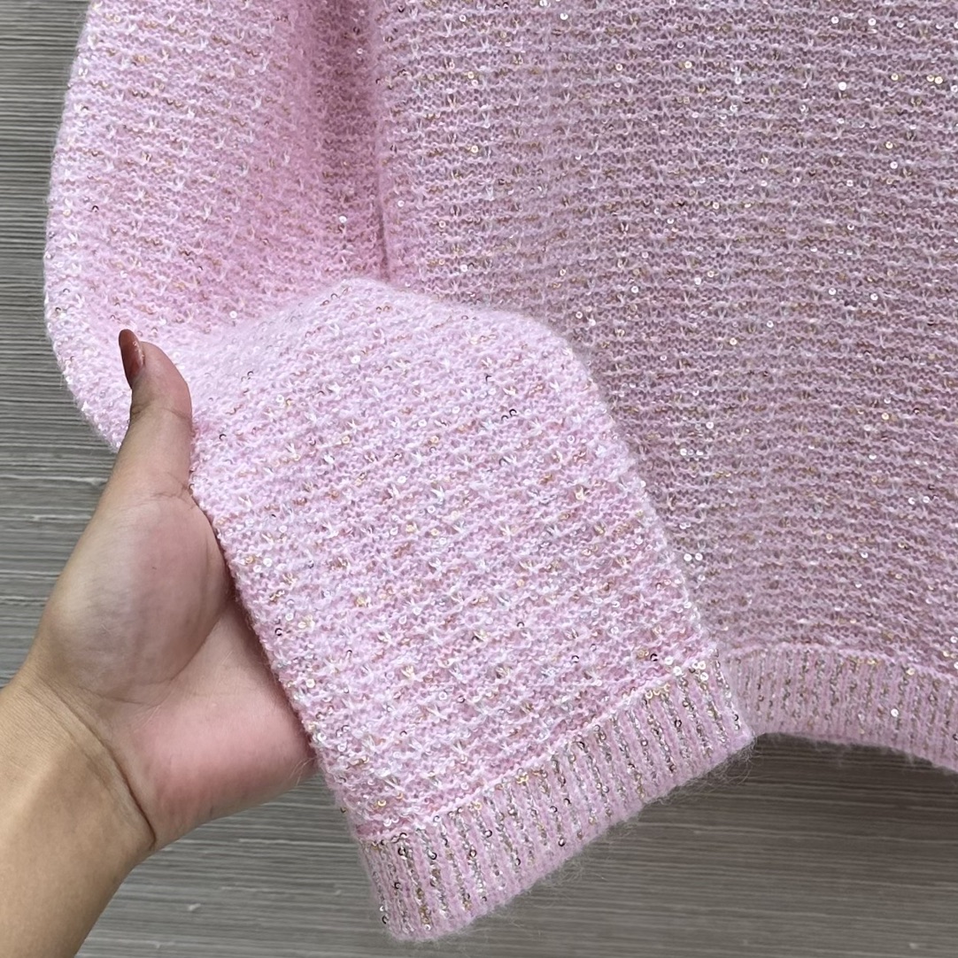 シャネル セーター 新作Ｎ級品 優雅 ニット 上質商品 暖かい ゆったり ピンク_7